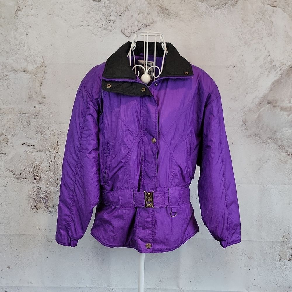 Skiwear Lift 7 Vintage Jacket Bright Purple Retro 80s Womens Size M/L